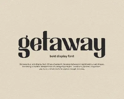 Getaway font