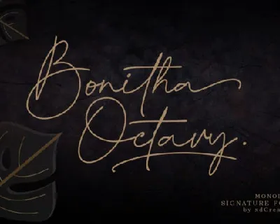 Bonitha Octavy Signature font