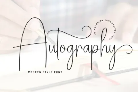 Autography Handwritten Typeface font