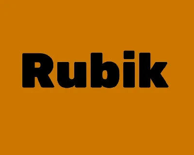 Rubik Family font