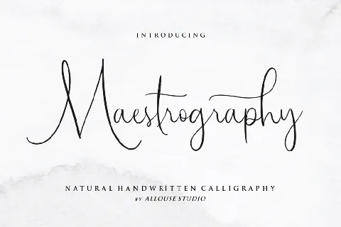 Maestrography font