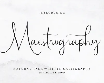 Maestrography font