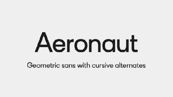 Aeronaut font