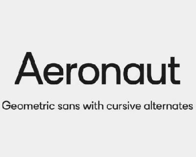 Aeronaut font