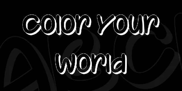 Color Your World font