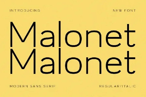 Malonet font