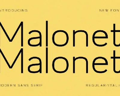 Malonet font