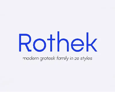 Rothek font