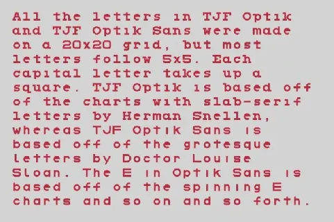 Optik font