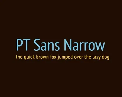 PT Sans Narrow Family font