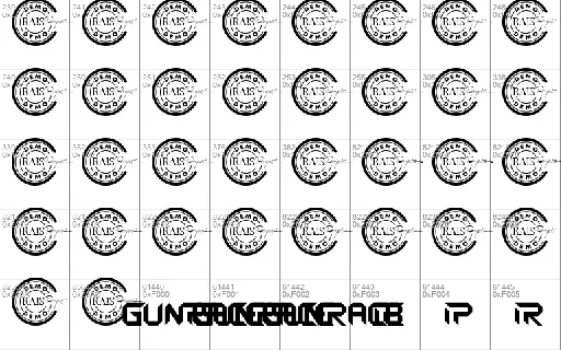 Gunrace Demo font