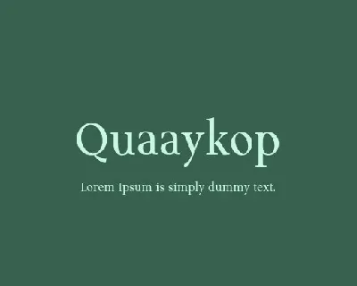 Quaaykop Family font