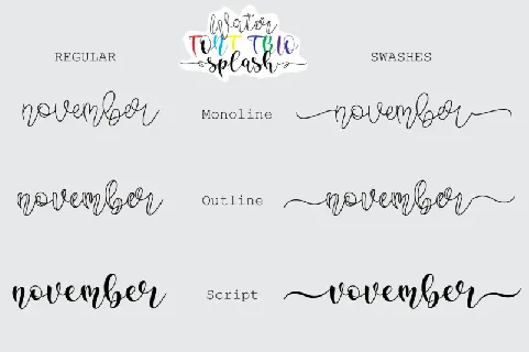 Water Splash Trio font