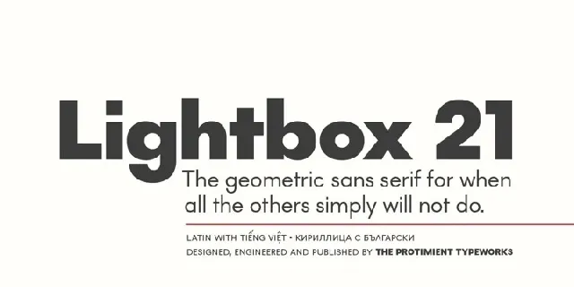 Lightbox 21 Family font