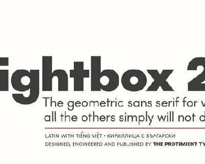 Lightbox 21 Family font