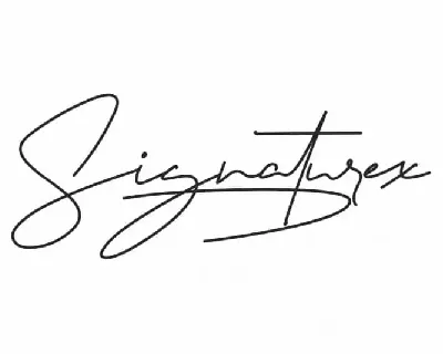 Signaturex Signature font