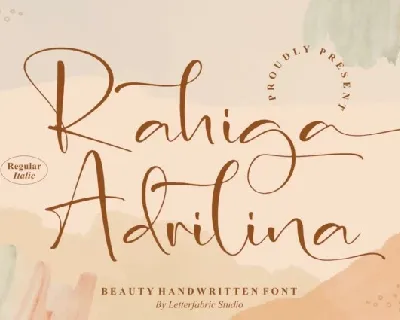 Rahiga Adrilina font