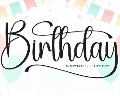 Birthday Calligraphy font