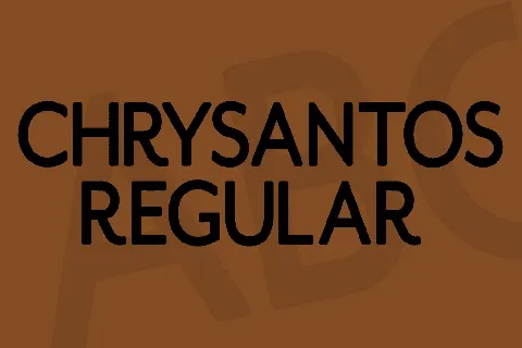 Chrysantos font