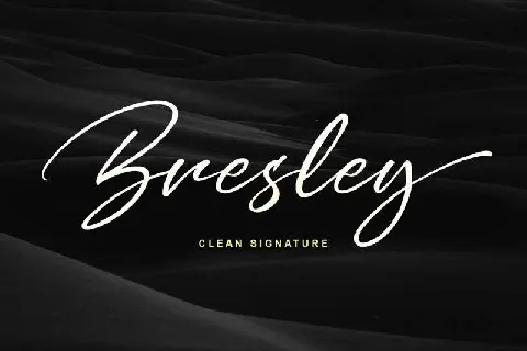 Bresley Clean Signature Free font