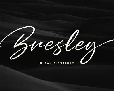Bresley Clean Signature Free font