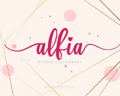 Alfia Calligraphy font