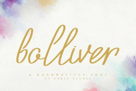 Bolliver Handlettered font