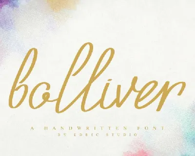 Bolliver Handlettered font