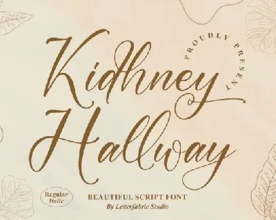 Kidhney Hallway Script font