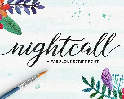 Nightcall Script font