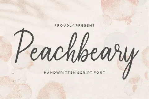 Peachbeary font