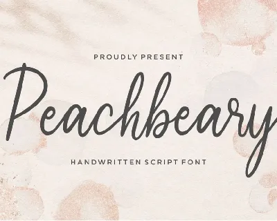 Peachbeary font