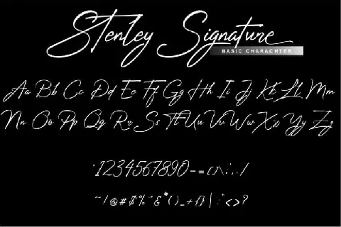 Stenley Signature Script font
