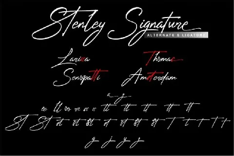 Stenley Signature Script font