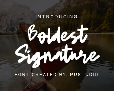 BoldestSignature font