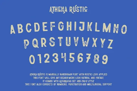 Athena Rustic font