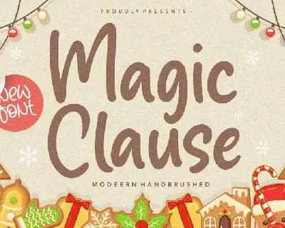 Magic Clause Modern Handbrushed font
