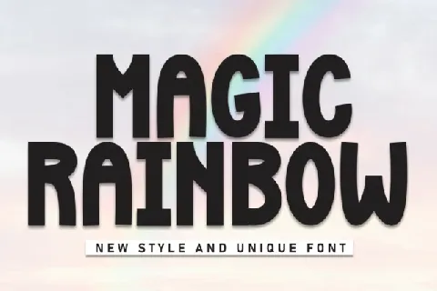 Magic Rainbow Display font