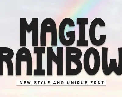 Magic Rainbow Display font