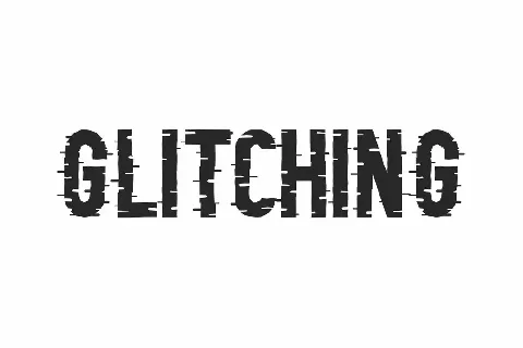 Glitching font