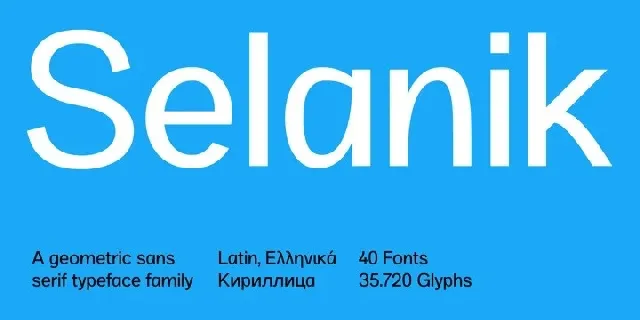 SK Selanik font