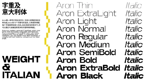 Aron Family font