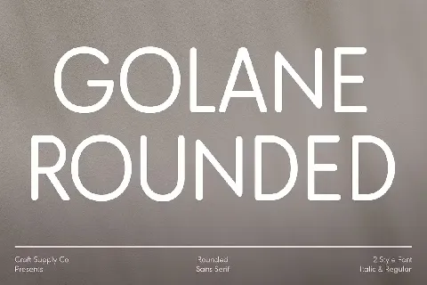 Golane Rounded font