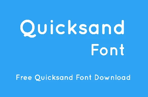 Quicksand font