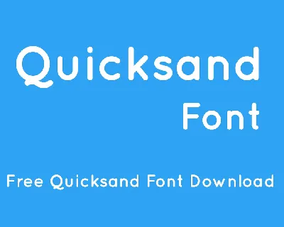 Quicksand font