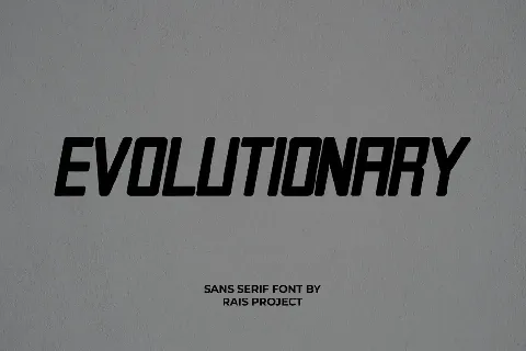 Evolutionary Demo font