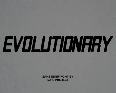 Evolutionary Demo font