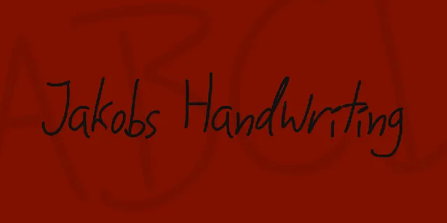 Jakobs Handwriting font