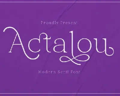 Actalou font