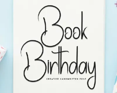 Book Birthday Script font